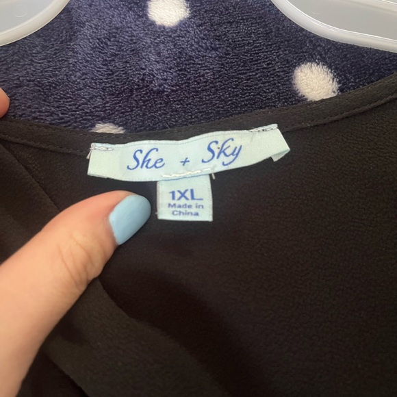 She + Sky Black Dressy Romper - Picture 3 of 6